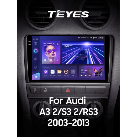 Штатна магнітола Teyes CC3 4+64 Gb Audi A3 2 8P 2003-2013 S3 2 2006-2012 RS3 1 2011-2012 9" 2k