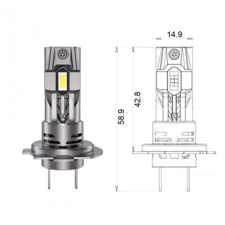 Светодиодные Led лампы Qline SA (Small Active) H7 6000K