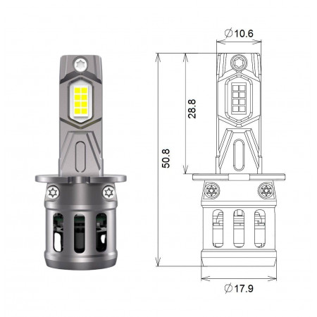 Светодиодные Led лампы Qline SA (Small Active) H3 6000K