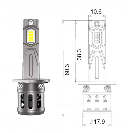 Світлодіодні Led лампи Qline SA (Small Active) H1 6000K