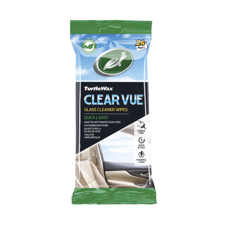 Серветки для очищення скла Turtle Wax CLEARVUE GLASS CLEANER WIPES (24 шт)