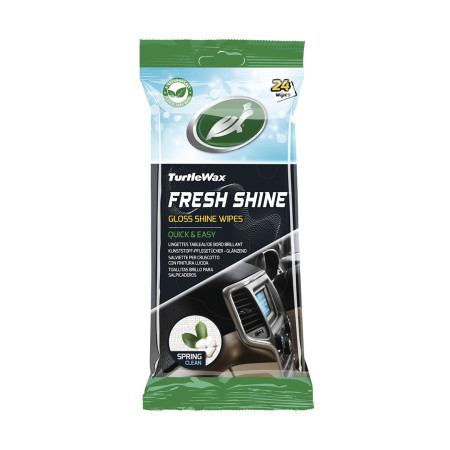 Серветки для салону "Весняна свіжість" глянцеві Turtle Wax FRESH SHINE SPRING GLOSS WIPES (24 шт)