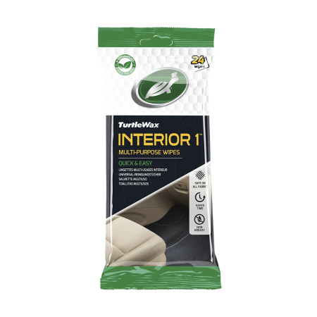 Салфетки очистные для салона Turtle Wax INTERIOR 1 WIPES (24 шт)