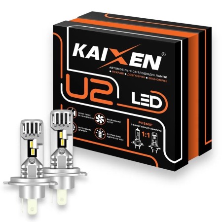 Led лампы Kaixen U2 H4 6000K 30W