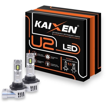 Led лампы Kaixen U2 HB4 (9006) 6000K 30W