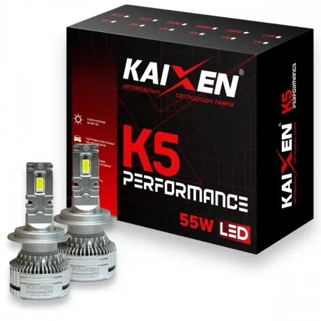 Світлодіодні Led лампи KAIXEN K5 H7 55W 6000K