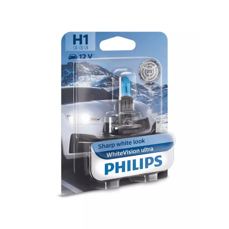 Галогенні лампи Philips WhiteVision Ultra H1 55Вт 12258WVUB1