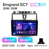 Штатна магнітола Teyes CC3 4+32 Gb Geely Emgrand EC7 1 2016-2018 9" 2k