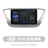 Штатна магнітола AMS T910 6+128 Gb Hyundai Solaris 2 2017-2020 (B) 9"