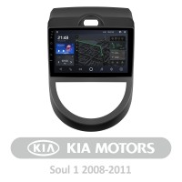 Штатная магнитола AMS T910 6+128 Gb Kia Soul 1 2008 - 2014 9"