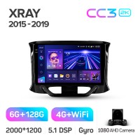 Штатна магнітола Teyes CC3 6+128 Gb LADA Xray 2015-2019 9" 2k