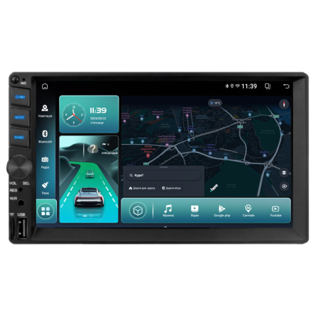 Автомобильная мультимедийная система DriveX UA-21 7" 2-Din 2+32Gb 2.5D QLED 4-Cores Android 12.0