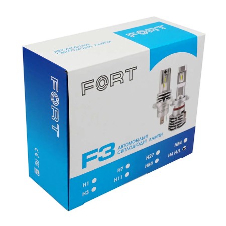 LED лампа FORT F3 H4 H/L CSP